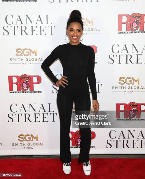 Alicia "JaNina" Gordillo attends Smith Global Media's World Premiere Of "Canal Street" at ArcLight Hollywood on January 17, 2019 in Hollywood,...