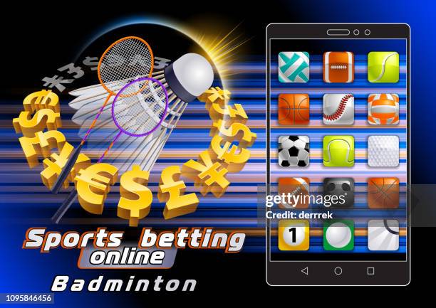 sports betting badminton - bookkeeping stock illustrations