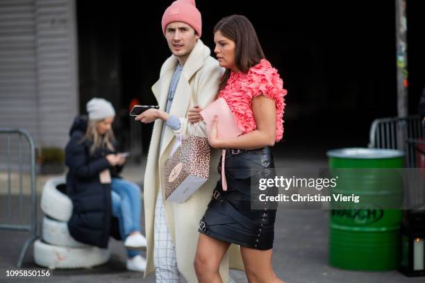 Vanessa Fuchs is seen outside Marina Hoermanseder during the Berlin Fashion Week Autumn/Winter 2019 on January 17, 2019 in Berlin, Germany.