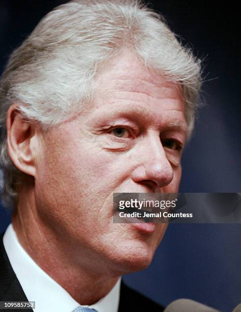 Former President Bill Clinton during Former President Bill Clinton Announces New Agreements to Lower Prices of HIV/AIDS Rapid Tests and Second-Line...