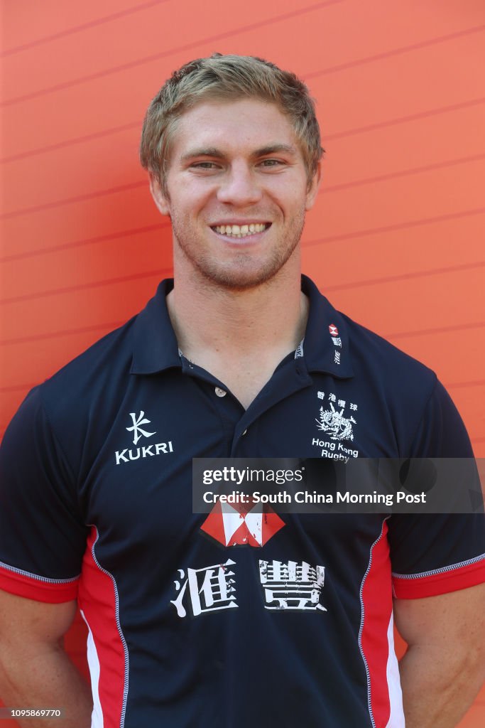 Mark Wright, player of Hong Kong men's rugby sevens squad, poses for a picture at King's Park Sports Ground in Ho Man Tin. 01NOV15
