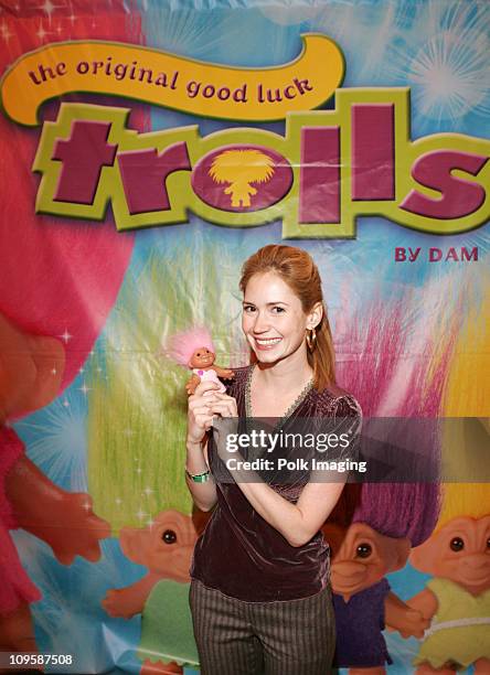 Ashley Jones with Trolls during The Original Lucky Trolls at Silver Spoons Hollywood Buffet - Day 2 in Los Angeles, California.