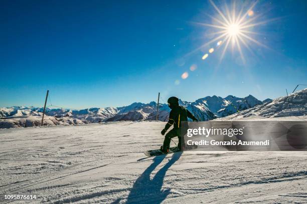 pla d' adet ski resort in saint lary soulan. - hautes pyrénées stock pictures, royalty-free photos & images