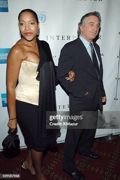 Grace Hightower and Robert De Niro during 4th Annual Tribeca Film Festival - "The Interpreter" Premiere - Inside Arrivals at Ziegfeld Theatre in New...