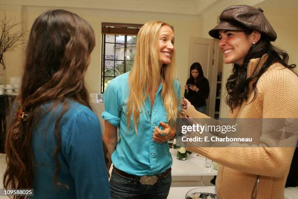 Shane Lynch, Kelly Lynch and Angie Harmon during Glamour Magazine Golden Globes Style Suite - Day 1 at Chateau Marmont in Hollywood, California,...