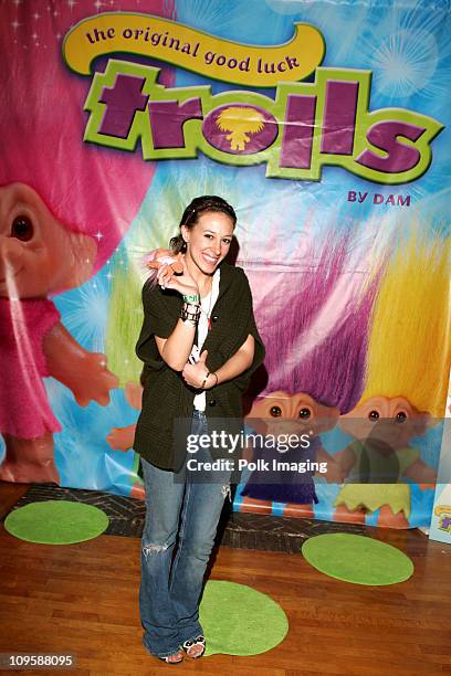 Haylie Duff with Trolls during The Original Lucky Trolls at Silver Spoons Hollywood Buffet - Day 2 in Los Angeles, California.