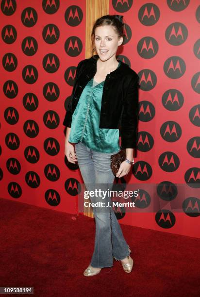 Kathleen Robertson during LL Cool J Performs at the Motorola Sixth Anniversary Party to Benefit Toys for Tots - Arrivals at Music Box Theatre in...