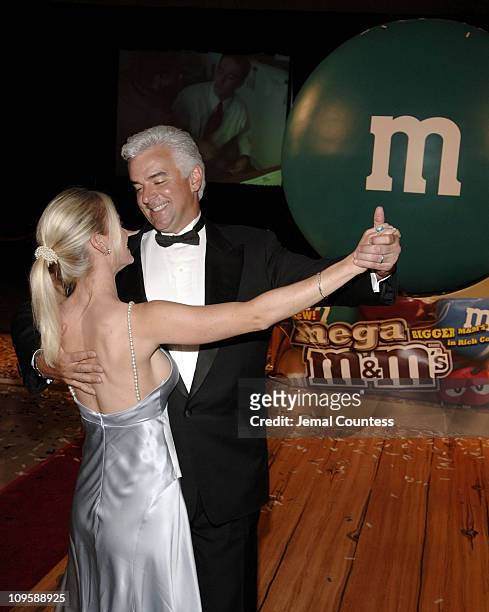 John O'Hurley and wife Lisa during John O'Hurley Joins M&M's Brand Chocolate Candies in Introducing the New Mega M&M's for Adults at Vanderbilt Hall,...