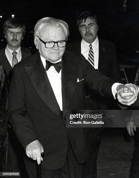 James Cagney during "Ragtime" Premiere - Party at Luchow's Restaurant in New York City, New York, United States.