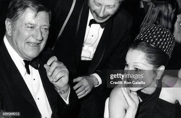 John Wayne And Wife Pilar Wayne during "Cowboy" Los Angeles Premiere - After Party at Beverly Hilton Hotel in Beverly Hills, California, United...