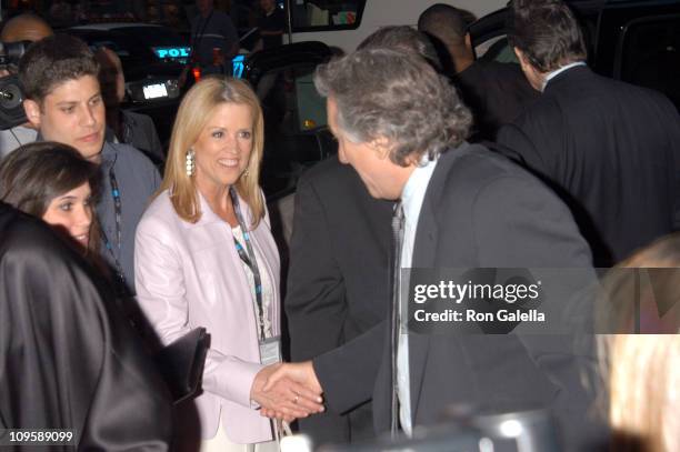 Jane Hanson and Robert De Niro during 4th Annual Tribeca Film Festival - "The Interpreter" Premiere - Outside Arrivals at Ziegfeld Theater in New...