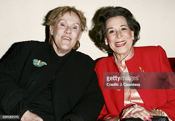 Tamy Grimes and Kitty Carlisle Hart during "Shockheaded Peter" Broadway Opening Night - After Party at The Coral Room in New York City, New York,...