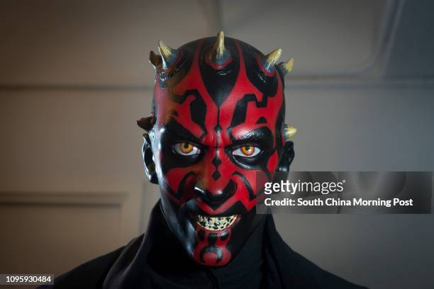 This image shows Star Wars fan Dickie Fowler's life sized Darth Maul mannequin, in his home in Chai Wan, Hong Kong. 09DEC15 [FEATURES LIFE] PHOTO /...