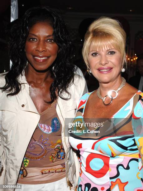 Natalie Cole and Ivana Trump during Ivana Las Vegas Cocktail Party at Regent Beverly Wilshire Hotel in Beverly Hills, California, United States.