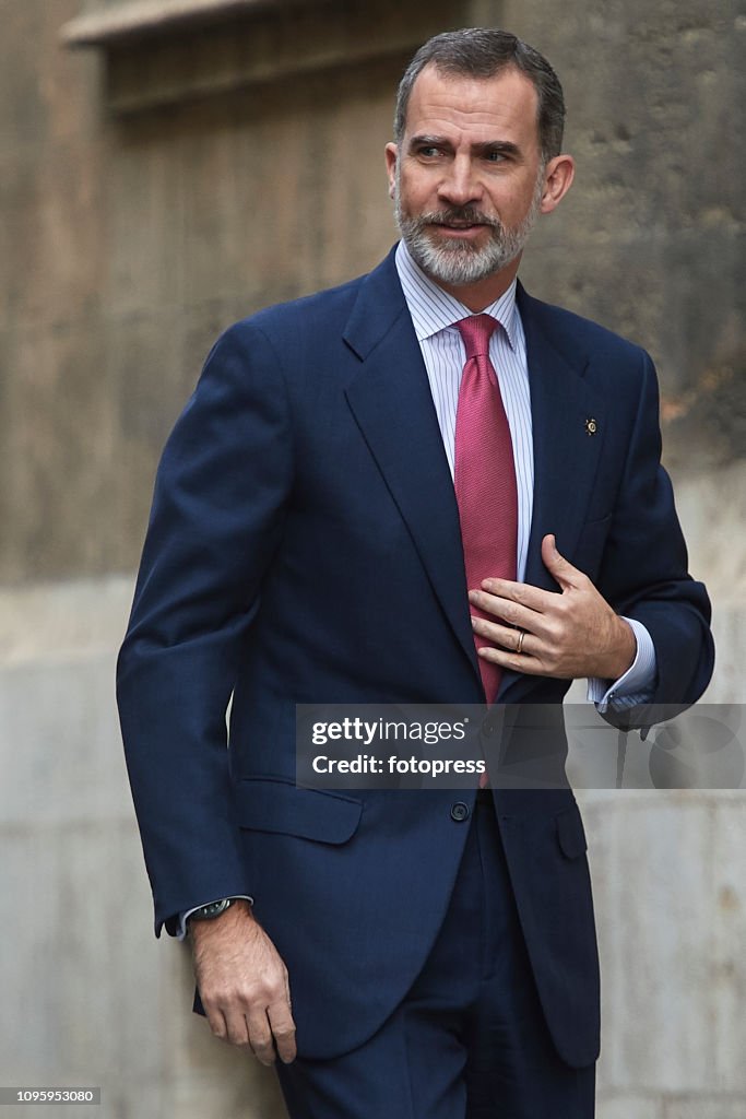 King Felipe of Spain Delivers 'Premio De Convivencia' Award in Valencia