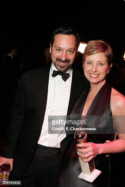 James Mangold and Cathy Konrad during Focus Features, NBC Universal Television Group and Universal Pictures 2006 Golden Globes After Party at Beverly...