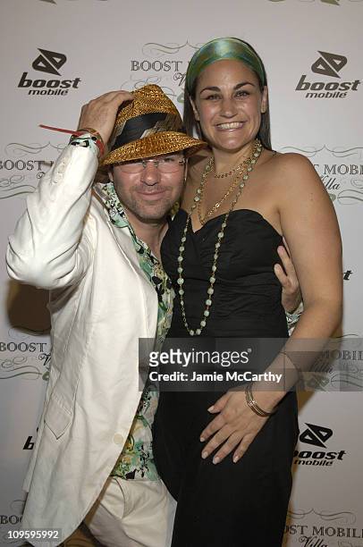 Dave Meyers and Lisa Spiritus during 2005 MTV VMA - Boost Mobile Party Hosted by Jermaine Dupri and Dave Meyers - Boost Mobile Villa - Casa Casuarina...