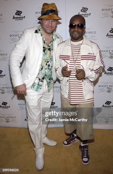 Dave Meyers and Jermaine Dupri during 2005 MTV VMA - Boost Mobile Party Hosted by Jermaine Dupri and Dave Meyers - Boost Mobile Villa - Casa...