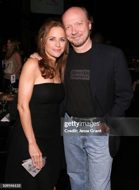 Kelly Preston and Paul Haggis during Movieline's Hollywood Life 8th Annual Young Hollywood Awards - Cocktail Reception in Los Angeles, California.