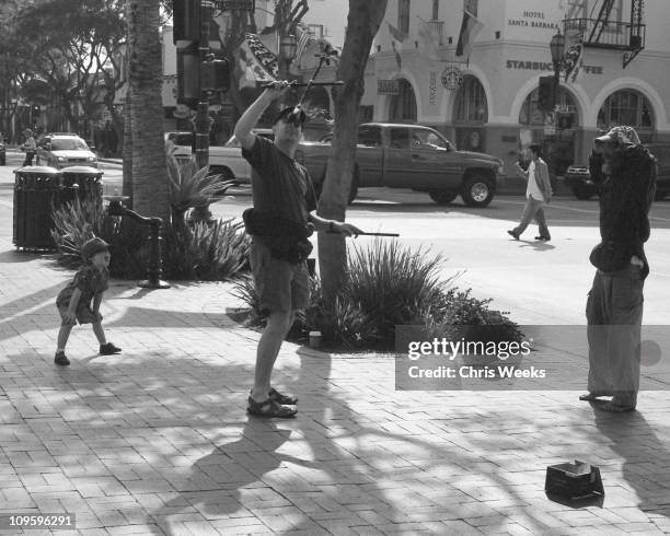 State Street atmosphere during 21st Annual Santa Barbara International Film Festival - Retrospective in Black & White by Chris Weeks in Santa...