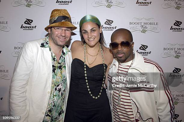 Dave Meyers, Lisa Spiritus and Jermaine Dupri during 2005 MTV VMA - Boost Mobile Party Hosted by Jermaine Dupri and Dave Meyers - Boost Mobile Villa...