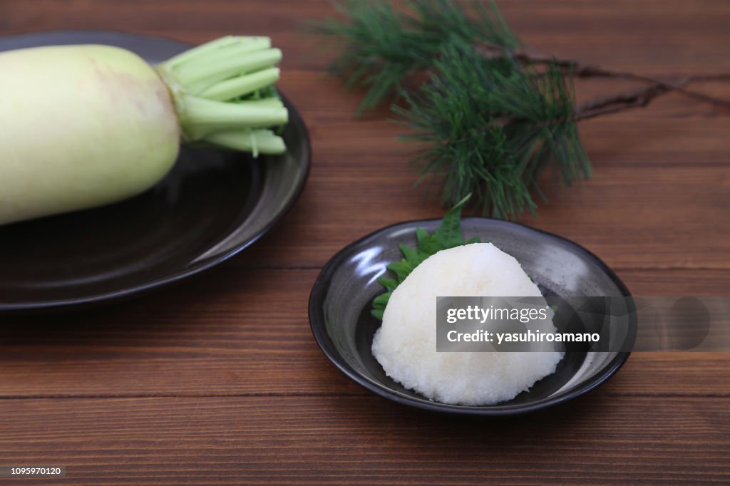 Rábano daikon rallado