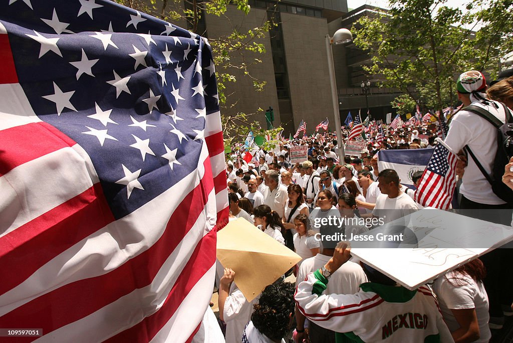 Immigrants and their supporters Rally and Hold Nationwide Boycotts - May 1, 2006