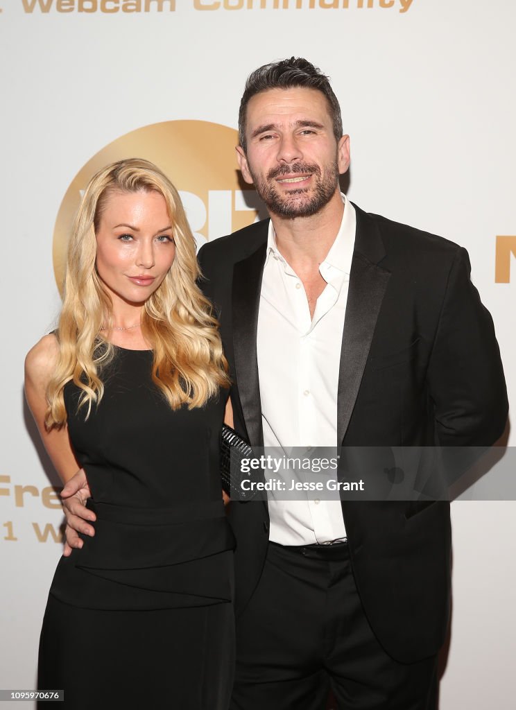 Kayden Kross and Manuel Ferrara attend the 2019 Awards on