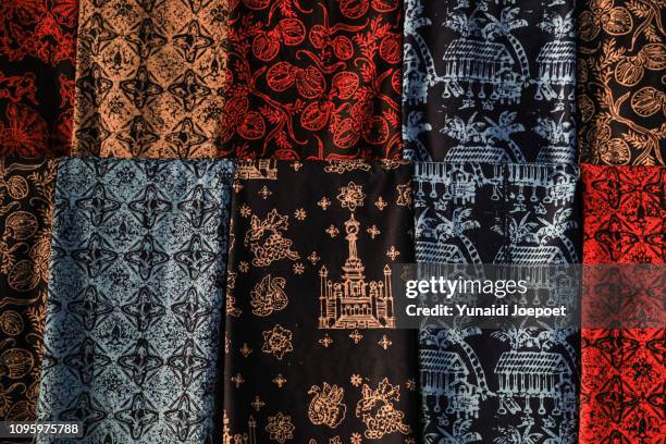 batik merangin handwriting, jambi, indonesia - batik painting stock pictures, royalty-free photos & images