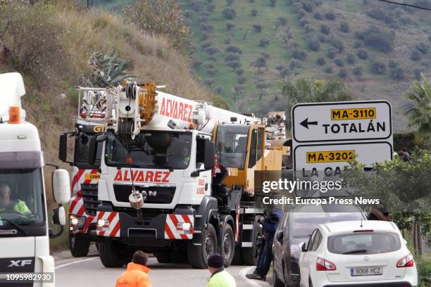 Rescue workers continue efforts to find toddler Julen Rosello, who fell down a narrow, 100-metre-deep borehole last Sunday, on January 18, 2019 in...