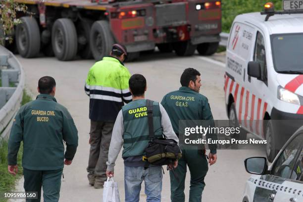 Rescue workers continue efforts to find toddler Julen Rosello, who fell down a narrow, 100-metre-deep borehole last Sunday, on January 18, 2019 in...