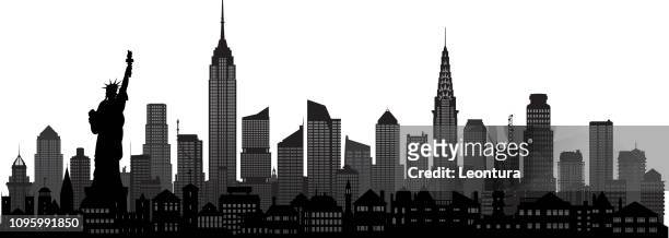 ilustraciones, imágenes clip art, dibujos animados e iconos de stock de nueva york (todos los edificios son movibles y completa) - new york