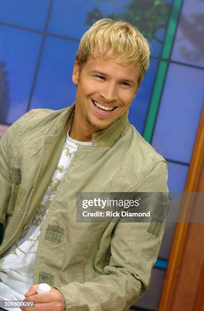 Brian Littrell during Brian Littrell Visits "Good Morning Atlanta" To Promote His Album "Welcome Home" - May 2, 2006 at FOX 5 Studios in Atlanta,...