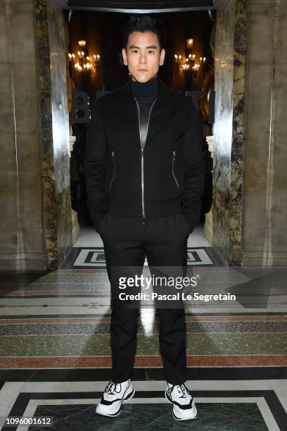 Eddie Peng attends the Berluti Menswear Fall/Winter 2019-2020 show as part of Paris Fashion Week on January 18, 2019 in Paris, France.
