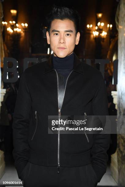 Eddie Peng attends the Berluti Menswear Fall/Winter 2019-2020 show as part of Paris Fashion Week on January 18, 2019 in Paris, France.