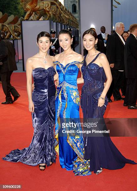 Charlie Young , Zhang Jingchu and Kim So Yeun during 2005 Venice Film Festival - Opening Night Ceremony and "Seven Swords" Premiere at Sala Grande in...