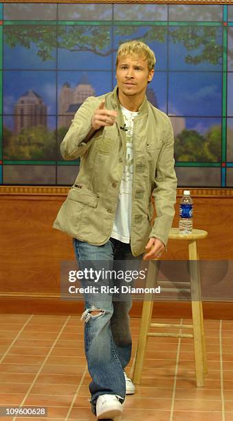 Brian Littrell during Brian Littrell Visits "Good Morning Atlanta" To Promote His Album "Welcome Home" - May 2, 2006 at FOX 5 Studios in Atlanta,...