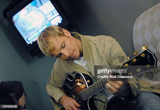 Brian Littrell during Brian Littrell Visits "Good Morning Atlanta" To Promote His Album "Welcome Home" - May 2, 2006 at FOX 5 Studios in Atlanta,...