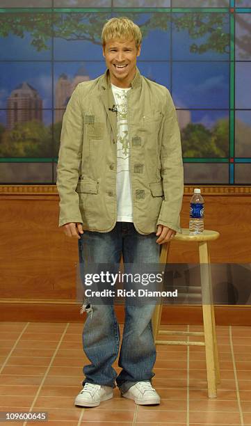 Brian Littrell during Brian Littrell Visits "Good Morning Atlanta" To Promote His Album "Welcome Home" - May 2, 2006 at FOX 5 Studios in Atlanta,...