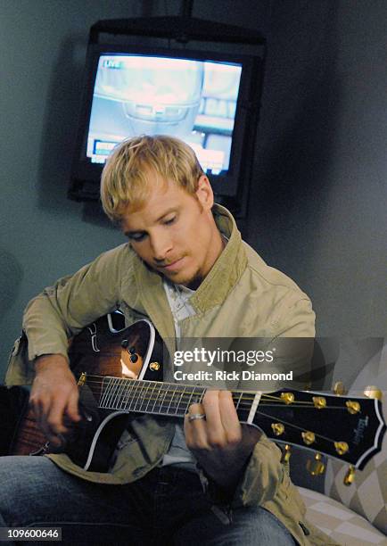 Brian Littrell during Brian Littrell Visits "Good Morning Atlanta" To Promote His Album "Welcome Home" - May 2, 2006 at FOX 5 Studios in Atlanta,...
