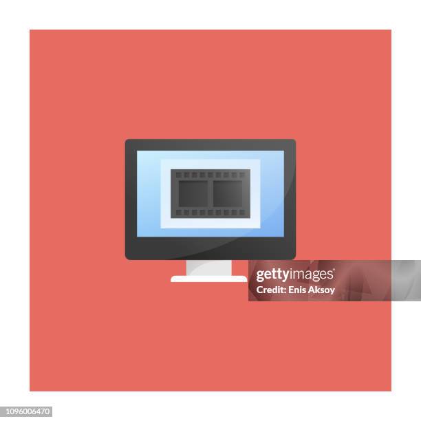 video editing icon - designer computer screen stock illustrations