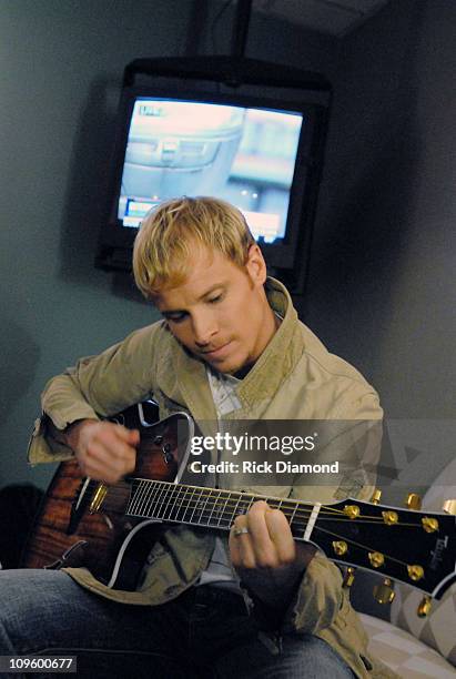 Brian Littrell during Brian Littrell Visits "Good Morning Atlanta" To Promote His Album "Welcome Home" - May 2, 2006 at FOX 5 Studios in Atlanta,...