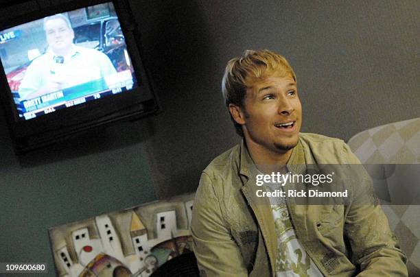 Brian Littrell during Brian Littrell Visits "Good Morning Atlanta" To Promote His Album "Welcome Home" - May 2, 2006 at FOX 5 Studios in Atlanta,...