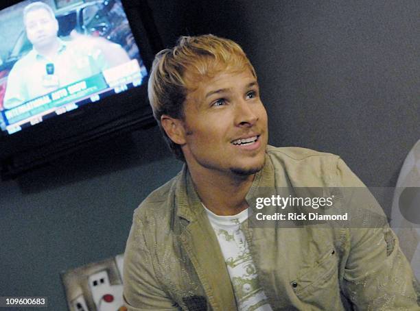 Brian Littrell during Brian Littrell Visits "Good Morning Atlanta" To Promote His Album "Welcome Home" - May 2, 2006 at FOX 5 Studios in Atlanta,...