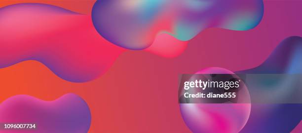 fließendes design abstrakt banner - retro-synthwave-background stock-grafiken, -clipart, -cartoons und -symbole