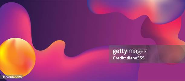 fluid design abstract banner - 80s background stock illustrations