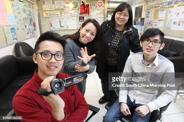 Film director Anthony Cheung Cheuk-ho, Hong Kong Association of the Deaf president Amy Lau Lai-fong, News of Deaf Director Director Mary Ng Sui-ping...