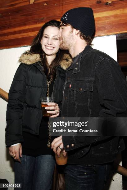 Heather McComb and James Van Der Beek during 2006 Park City - Motorola/UbiSoft Late Night Lounge at 515 Main Street in Park City, Utah, United States.