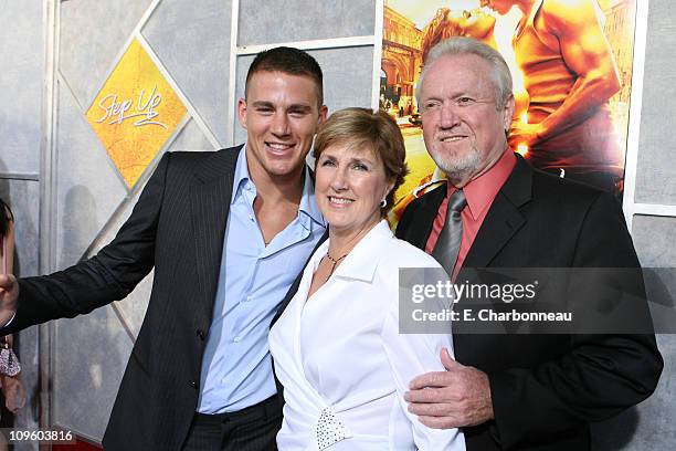 Channing Tatum, Kay Tatum and Glenn Tatum during The Los Angeles Premiere of Touchstone Pictures and Summit Entertainment's "Step Up" at Archlight in...