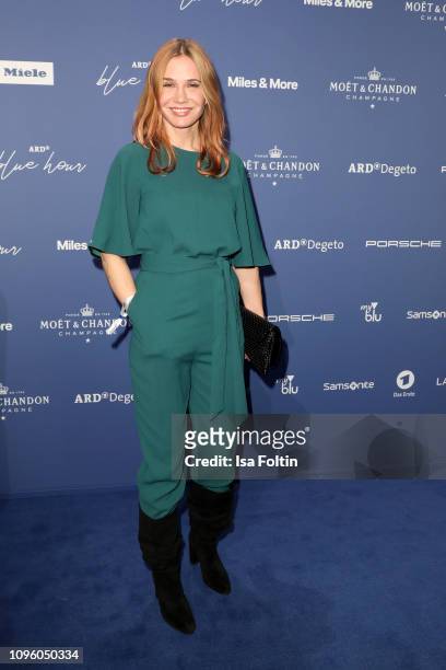German actress Nadeshda Brennicke attends the Blue Hour Party hosted by ARD during the 69th Berlinale International Film Festival at Haus der...